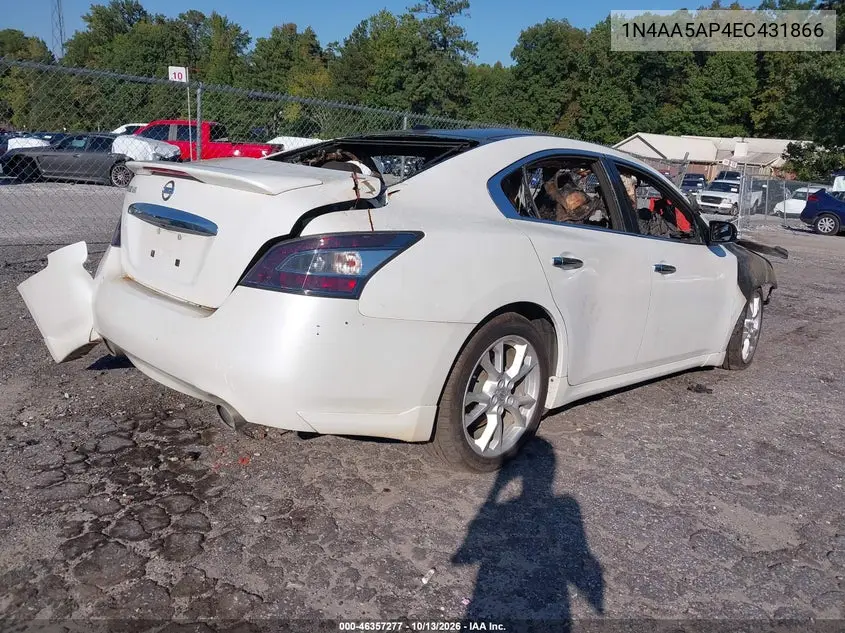 2014 NISSAN MAXIMA VIN 1N4AA5AP4EC431866 — фото 4