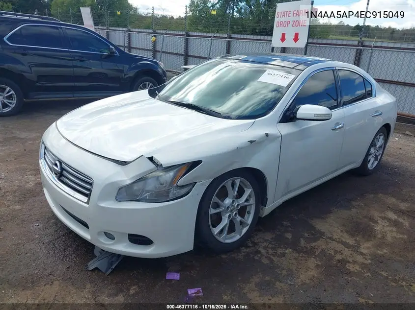 2014 NISSAN MAXIMA VIN 1N4AA5AP4EC915049 — фото 2