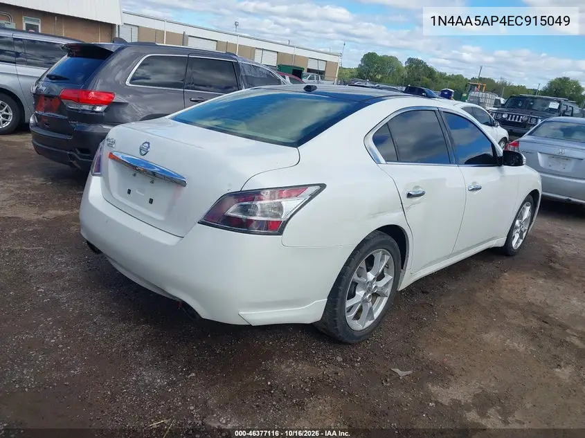 2014 NISSAN MAXIMA VIN 1N4AA5AP4EC915049 — фото 4