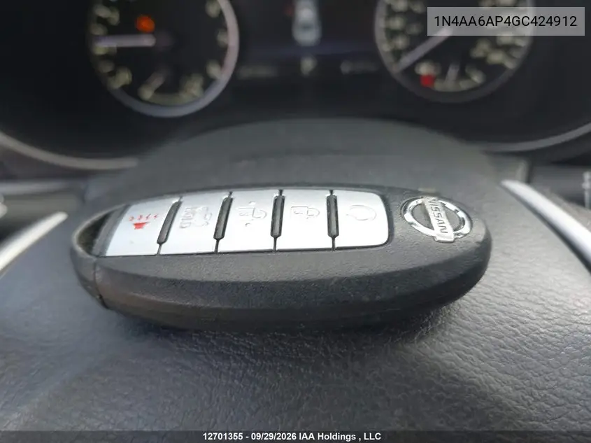2016 NISSAN MAXIMA VIN 1N4AA6AP4GC424912 — фото 11