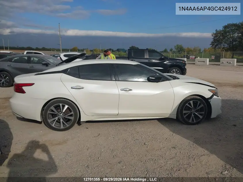 2016 NISSAN MAXIMA VIN 1N4AA6AP4GC424912 — фото 13