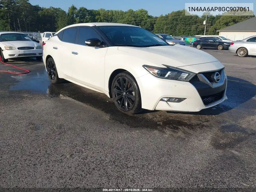 NISSAN MAXIMA 2016, VIN 1N4AA6AP8GC907061