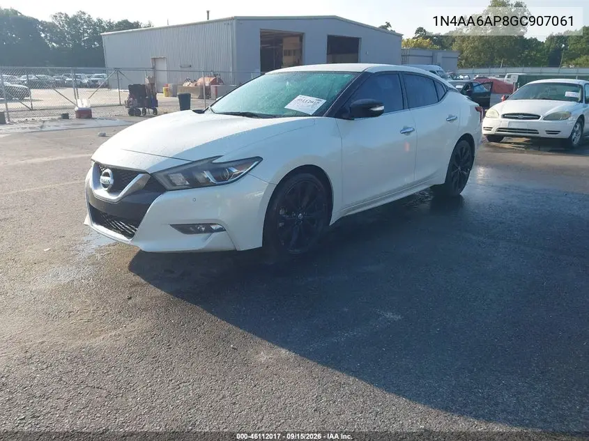 2016 NISSAN MAXIMA VIN 1N4AA6AP8GC907061 — фото 2