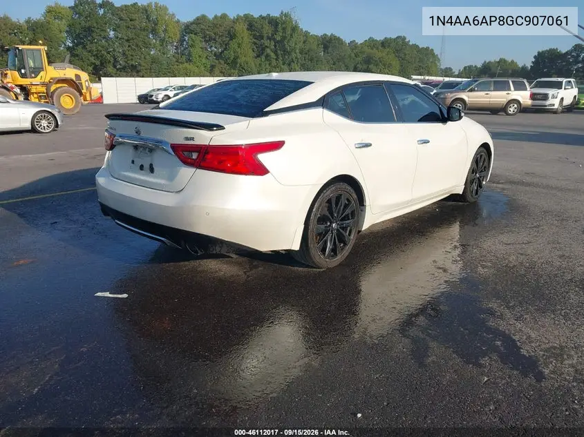2016 NISSAN MAXIMA VIN 1N4AA6AP8GC907061 — фото 4