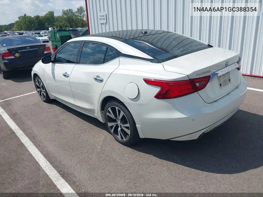 2016 NISSAN MAXIMA VIN 1N4AA6AP1GC388354 — фото 3