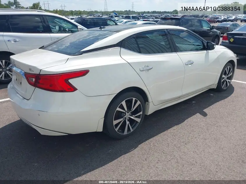 2016 NISSAN MAXIMA VIN 1N4AA6AP1GC388354 — фото 4