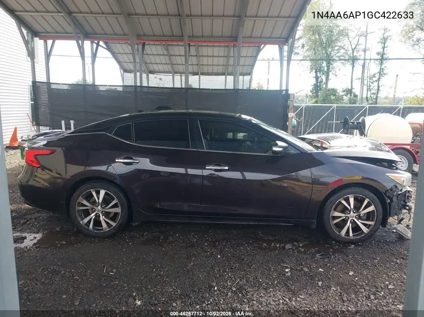 2016 NISSAN MAXIMA VIN 1N4AA6AP1GC422633 — фото 12