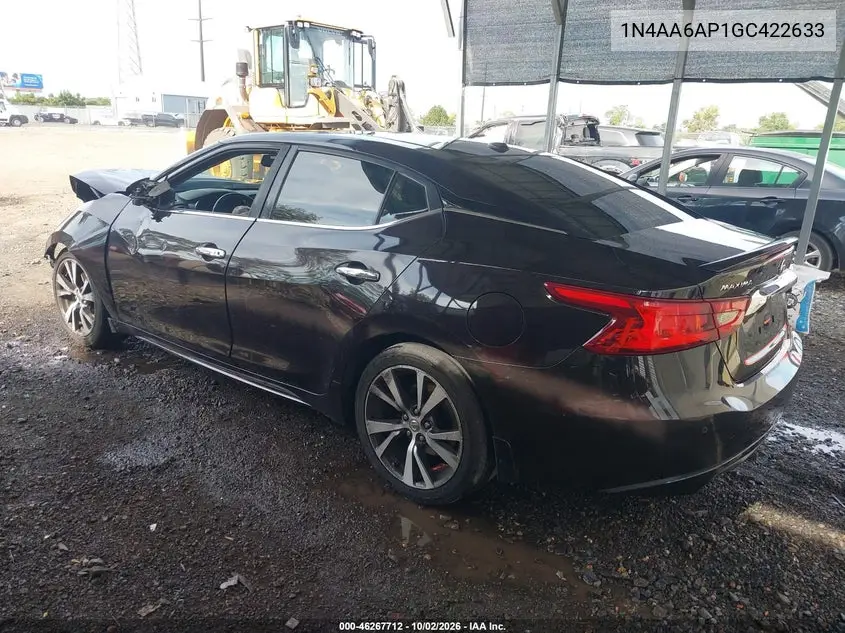 2016 NISSAN MAXIMA VIN 1N4AA6AP1GC422633 — фото 3