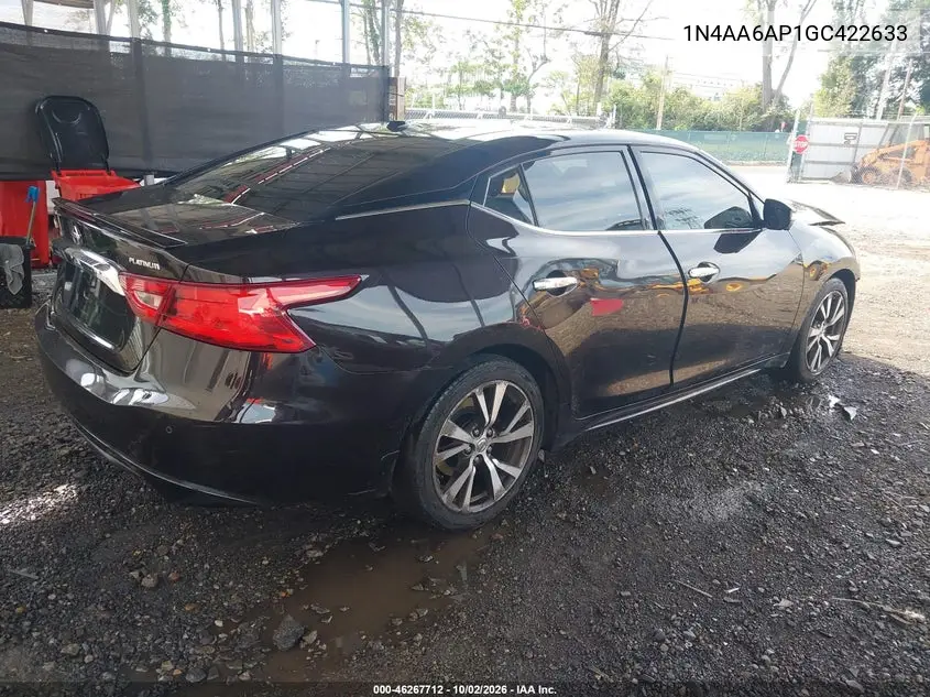 2016 NISSAN MAXIMA VIN 1N4AA6AP1GC422633 — фото 4