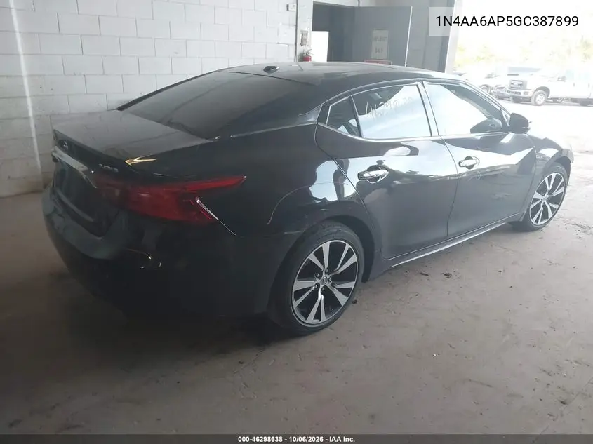 2016 NISSAN MAXIMA VIN 1N4AA6AP5GC387899 — фото 4
