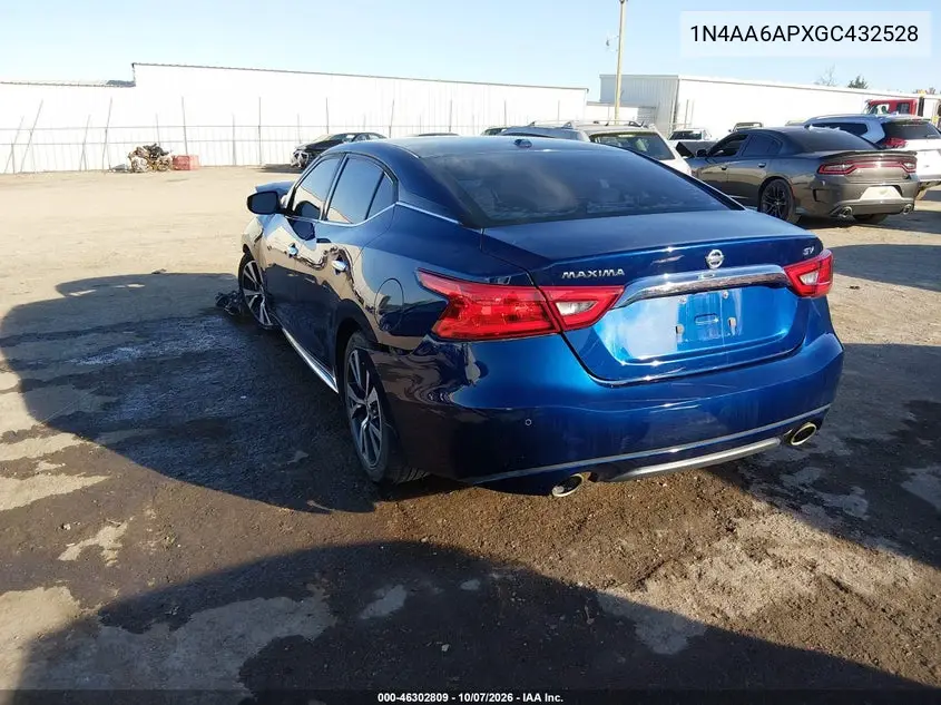 2016 NISSAN MAXIMA VIN 1N4AA6APXGC432528 — фото 3