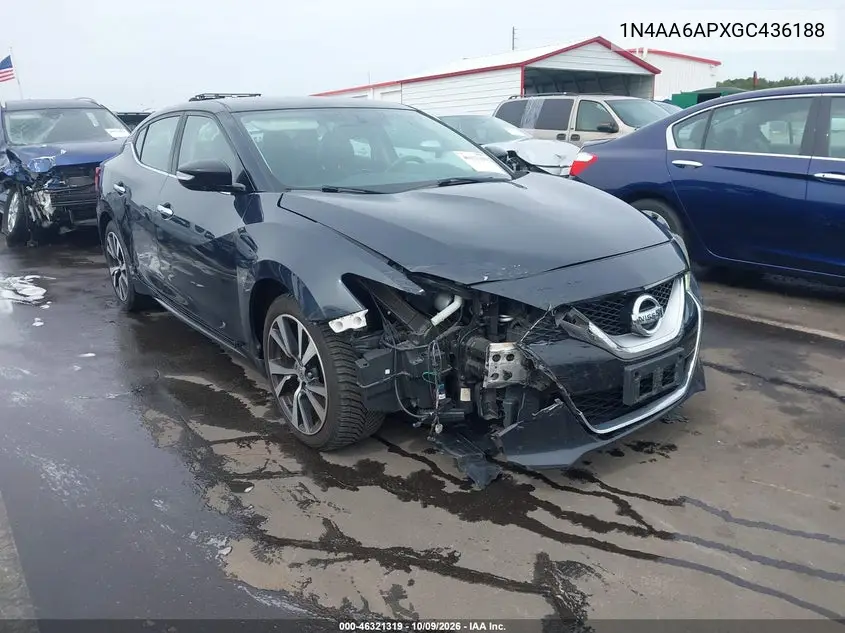 NISSAN MAXIMA 2016, VIN 1N4AA6APXGC436188