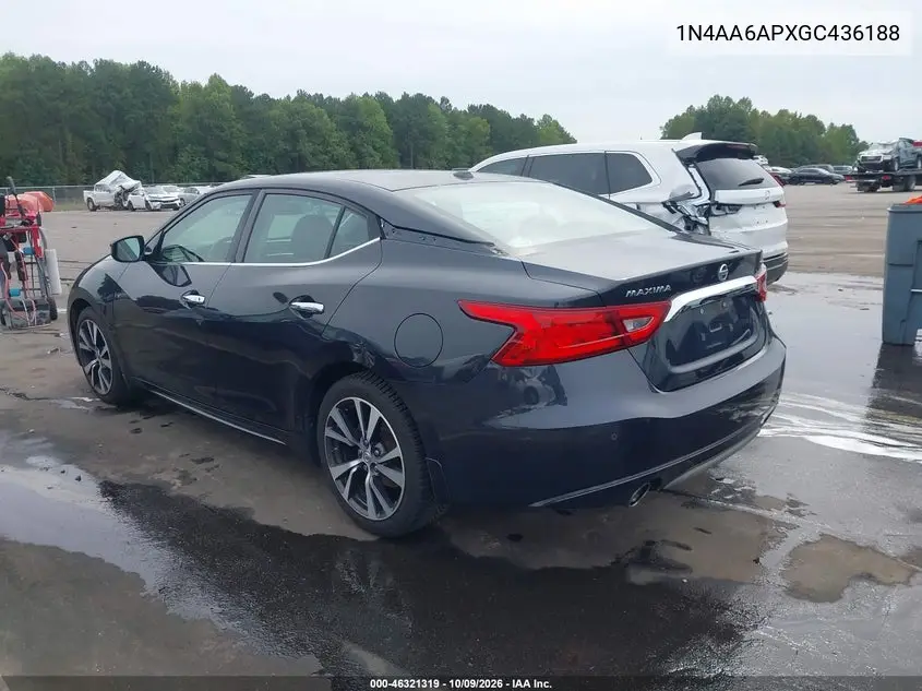 2016 NISSAN MAXIMA VIN 1N4AA6APXGC436188 — фото 3