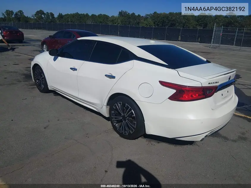 2016 NISSAN MAXIMA VIN 1N4AA6AP4GC382192 — фото 3