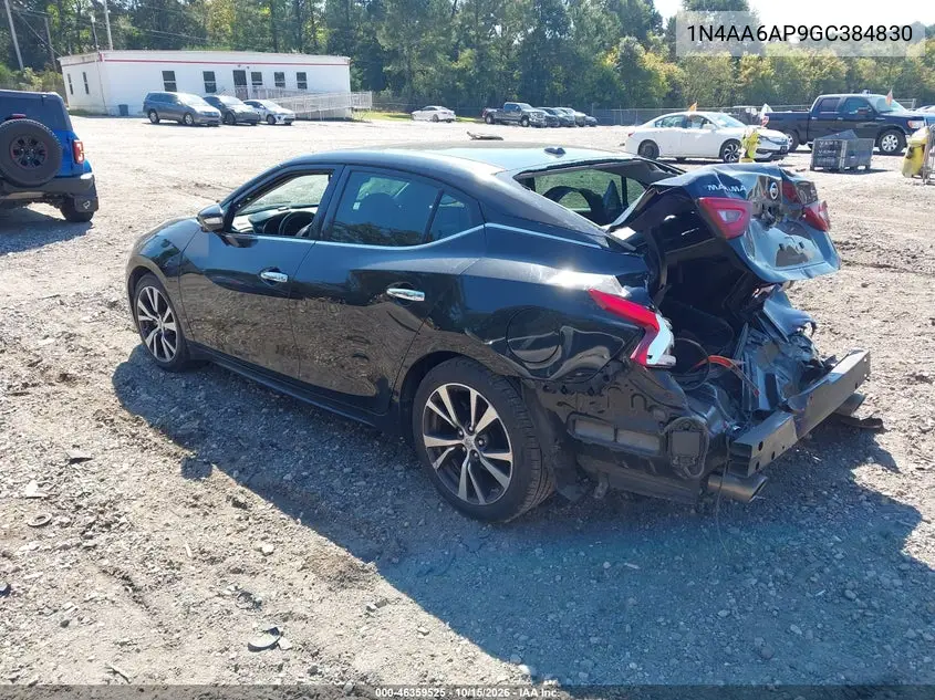 2016 NISSAN MAXIMA VIN 1N4AA6AP9GC384830 — фото 3