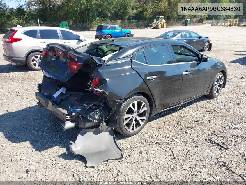 2016 NISSAN MAXIMA VIN 1N4AA6AP9GC384830 — фото 4