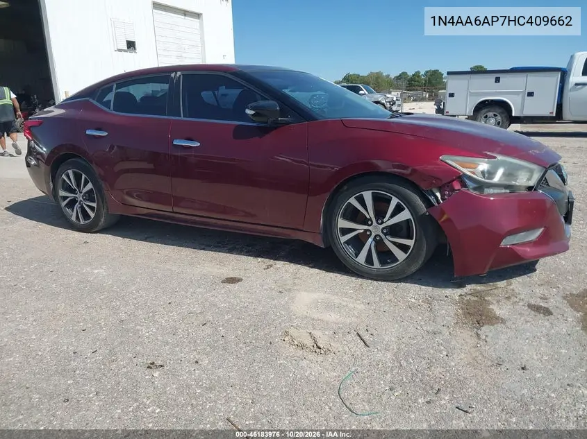 NISSAN MAXIMA 2017, VIN 1N4AA6AP7HC409662
