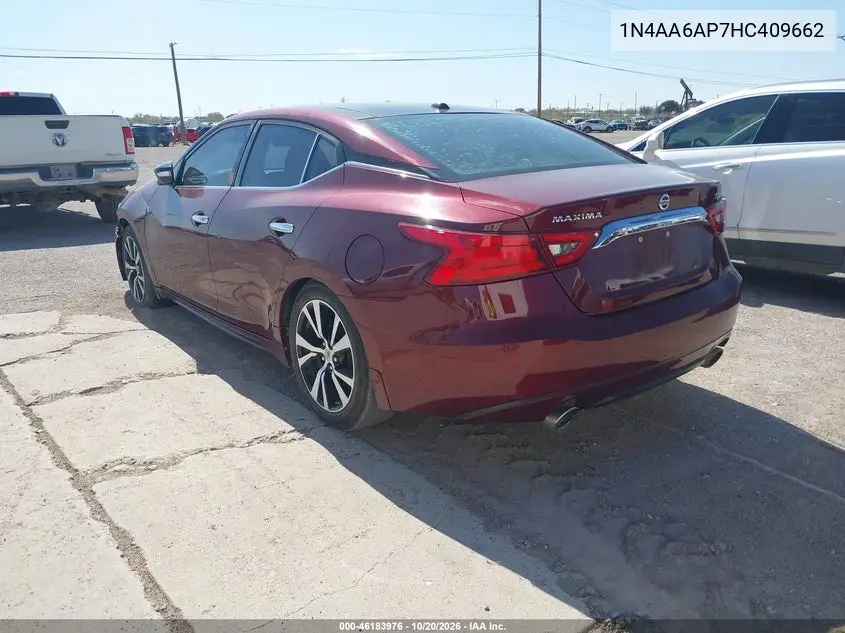 2017 NISSAN MAXIMA VIN 1N4AA6AP7HC409662 — фото 3