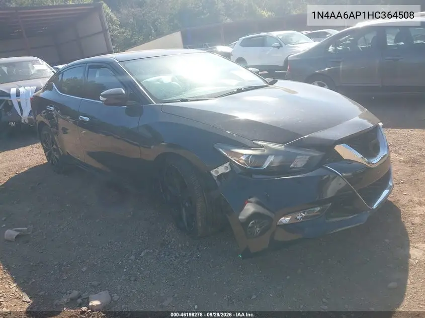 NISSAN MAXIMA 2017, VIN 1N4AA6AP1HC364508