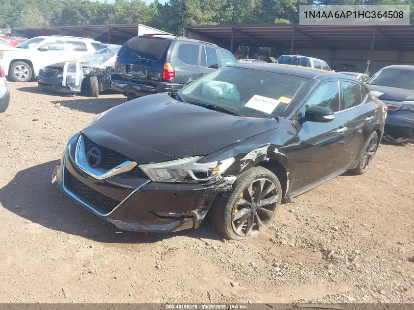 2017 NISSAN MAXIMA VIN 1N4AA6AP1HC364508 — фото 2
