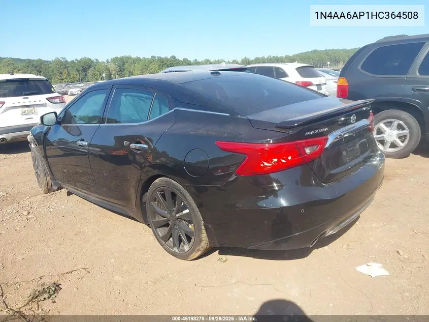2017 NISSAN MAXIMA VIN 1N4AA6AP1HC364508 — фото 3