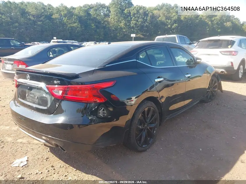 2017 NISSAN MAXIMA VIN 1N4AA6AP1HC364508 — фото 4