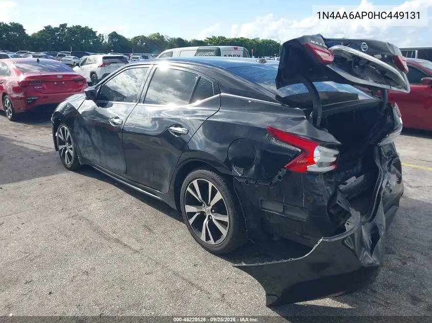 2017 NISSAN MAXIMA VIN 1N4AA6AP0HC449131 — фото 3