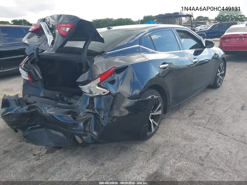 2017 NISSAN MAXIMA VIN 1N4AA6AP0HC449131 — фото 4