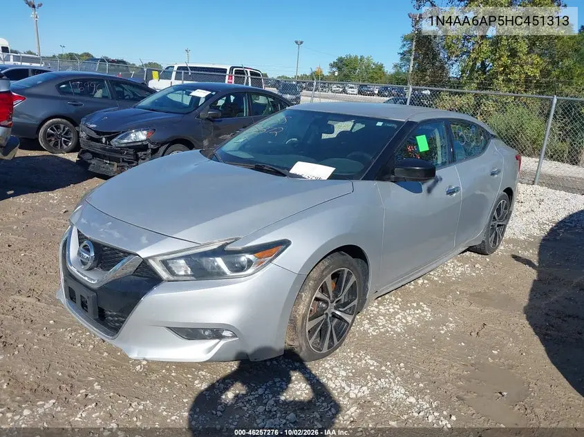 2017 NISSAN MAXIMA VIN 1N4AA6AP5HC451313 — фото 2