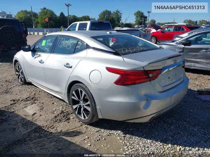 2017 NISSAN MAXIMA VIN 1N4AA6AP5HC451313 — фото 3
