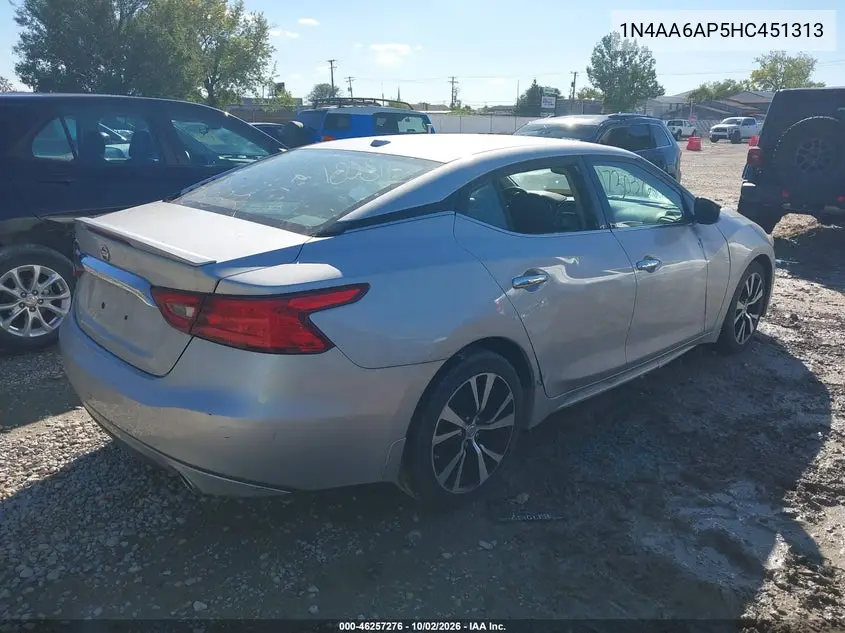 2017 NISSAN MAXIMA VIN 1N4AA6AP5HC451313 — фото 4