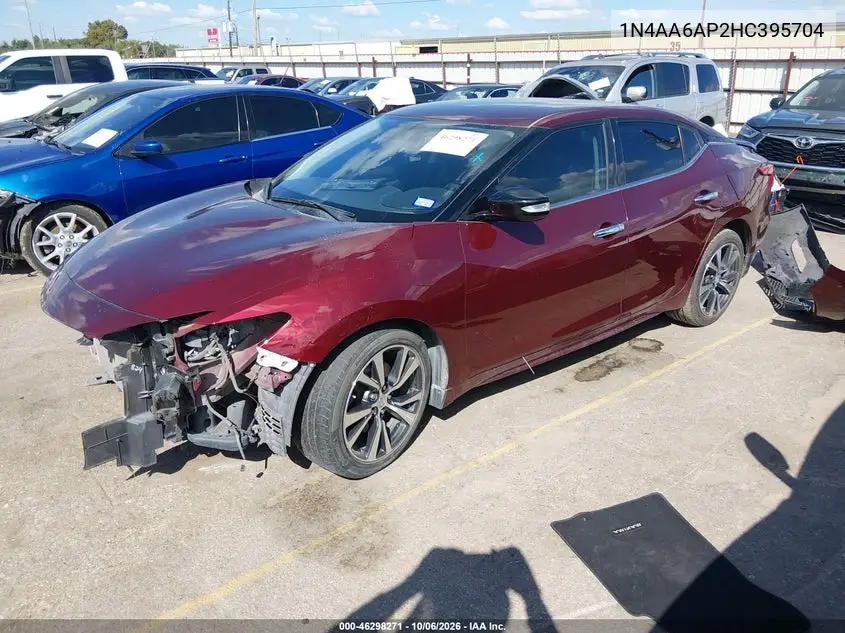 2017 NISSAN MAXIMA VIN 1N4AA6AP2HC395704 — фото 2