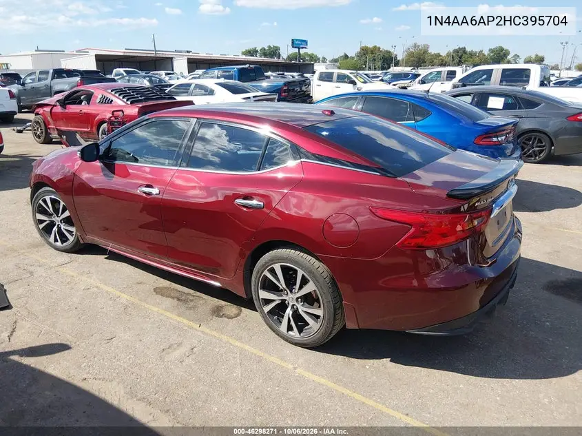 2017 NISSAN MAXIMA VIN 1N4AA6AP2HC395704 — фото 3