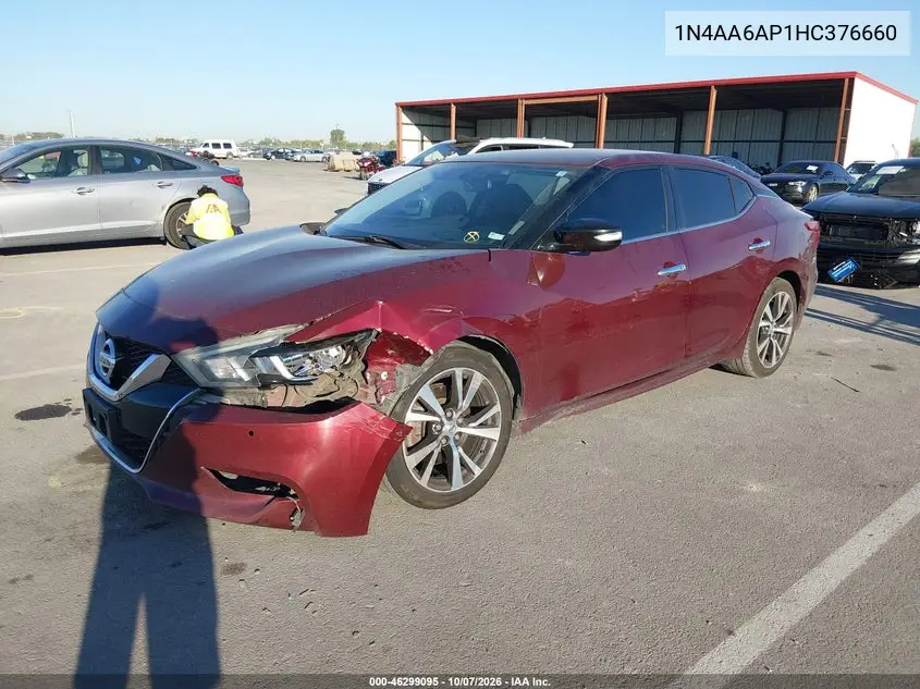 2017 NISSAN MAXIMA VIN 1N4AA6AP1HC376660 — фото 2