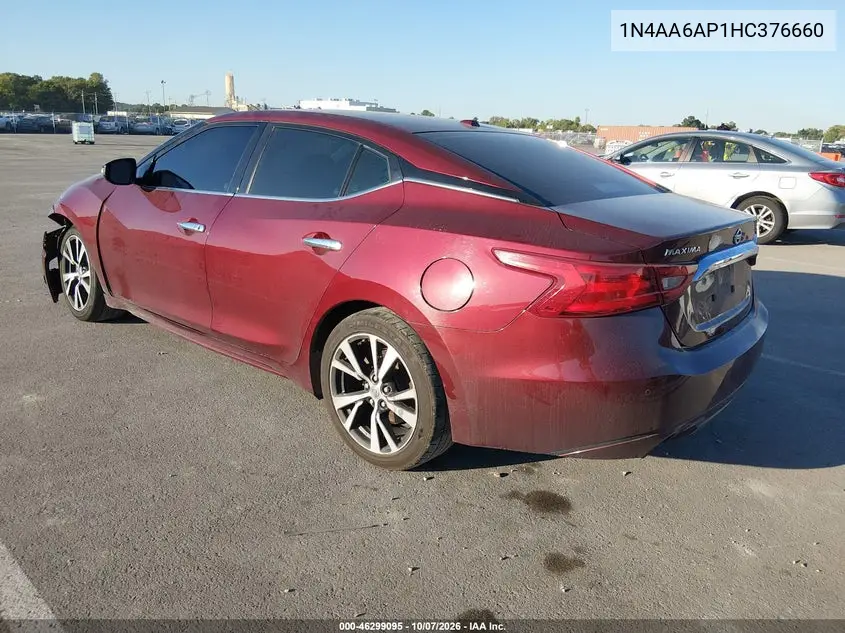2017 NISSAN MAXIMA VIN 1N4AA6AP1HC376660 — фото 3