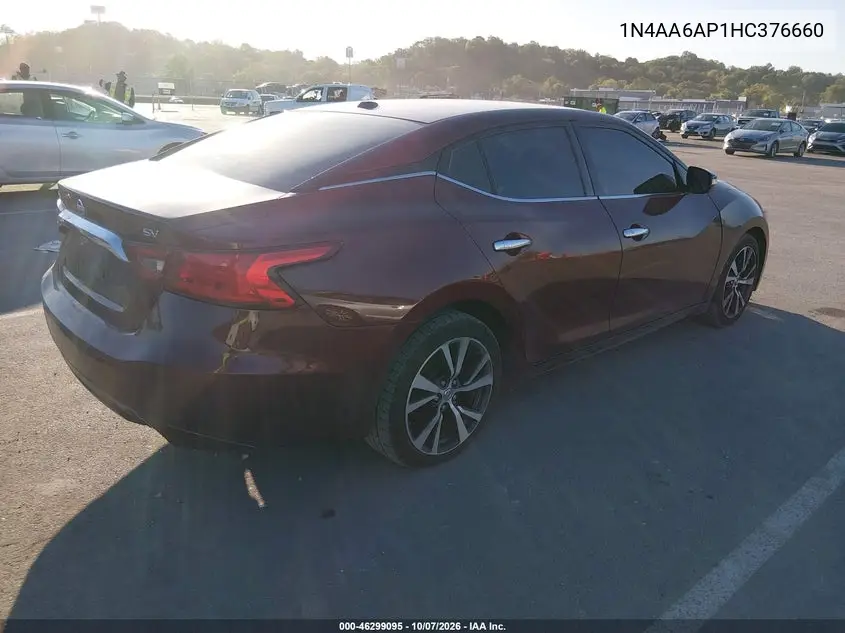 2017 NISSAN MAXIMA VIN 1N4AA6AP1HC376660 — фото 4