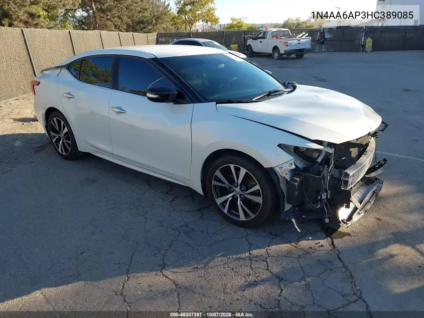 NISSAN MAXIMA 2017, VIN 1N4AA6AP3HC389085