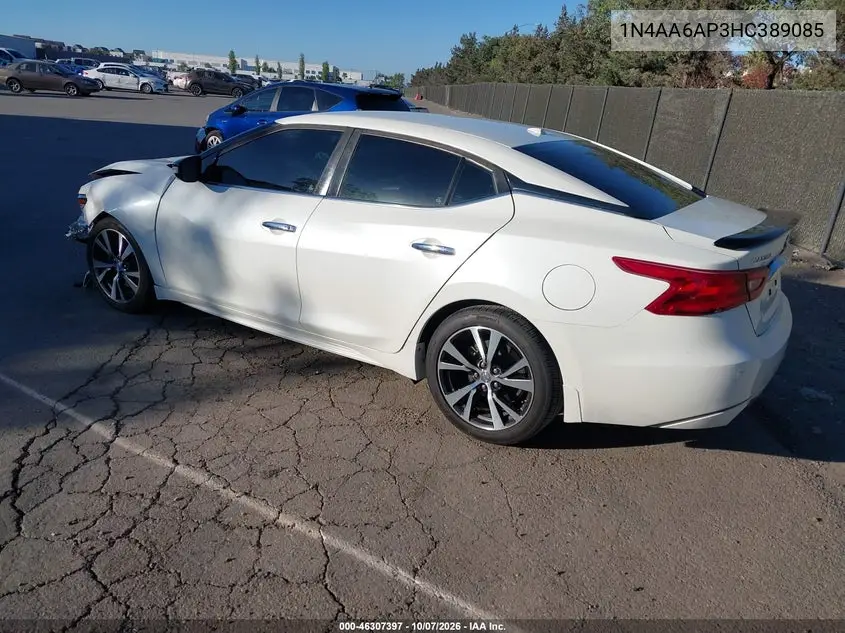 2017 NISSAN MAXIMA VIN 1N4AA6AP3HC389085 — фото 3