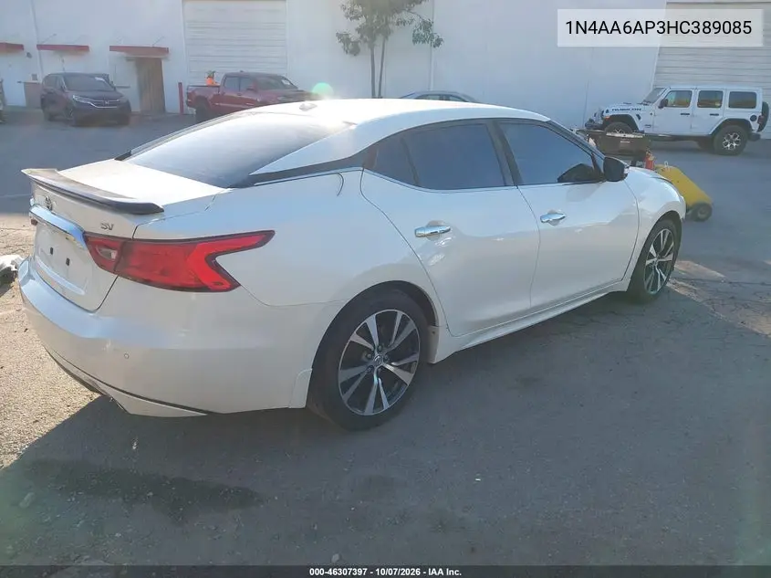 2017 NISSAN MAXIMA VIN 1N4AA6AP3HC389085 — фото 4