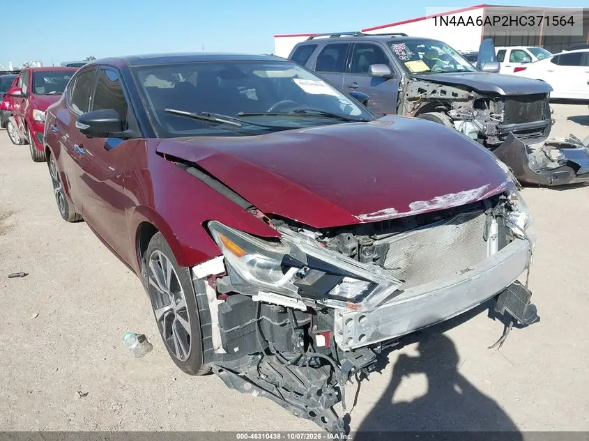 NISSAN MAXIMA 2017, VIN 1N4AA6AP2HC371564