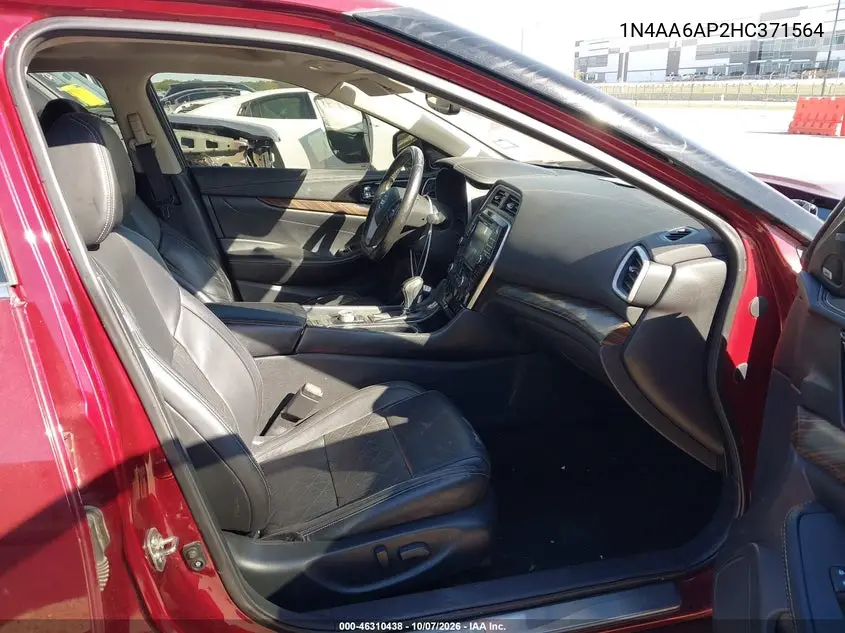 2017 NISSAN MAXIMA VIN 1N4AA6AP2HC371564 — фото 5
