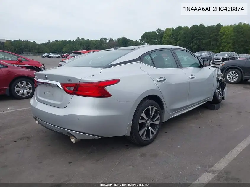 2017 NISSAN MAXIMA VIN 1N4AA6AP2HC438874 — фото 4