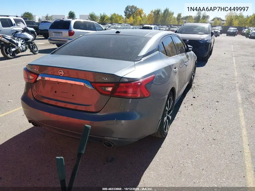 2017 NISSAN MAXIMA VIN 1N4AA6AP7HC449997 — фото 4