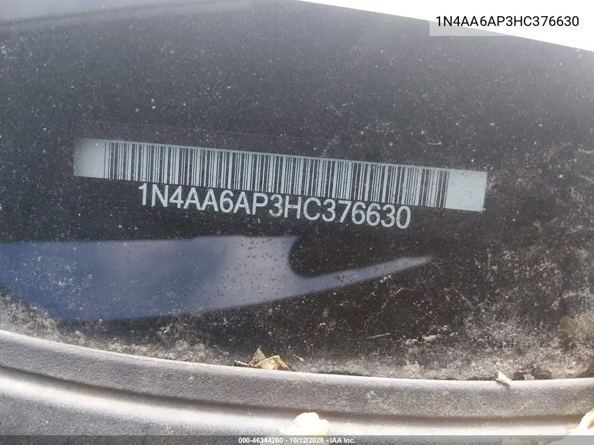 2017 NISSAN MAXIMA VIN 1N4AA6AP3HC376630 — фото 16
