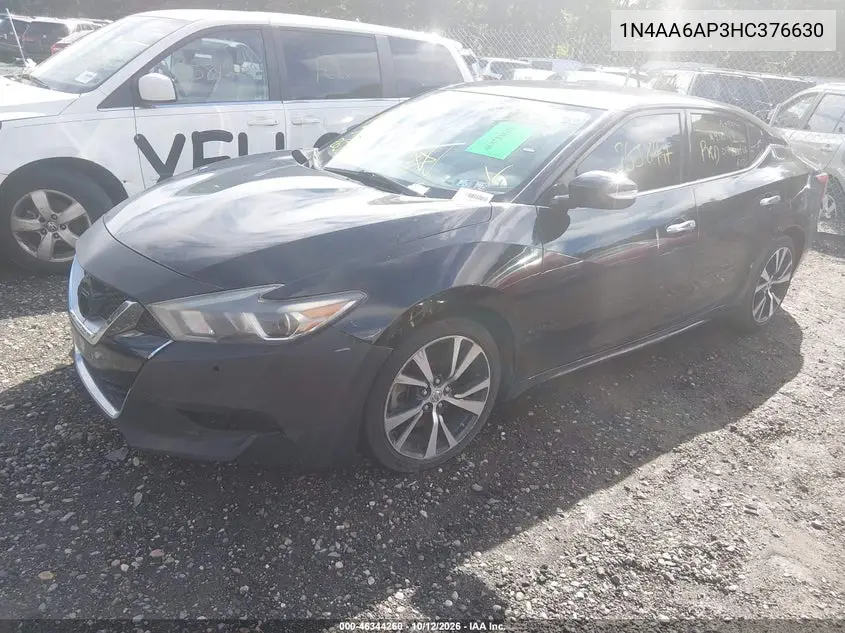 2017 NISSAN MAXIMA VIN 1N4AA6AP3HC376630 — фото 2
