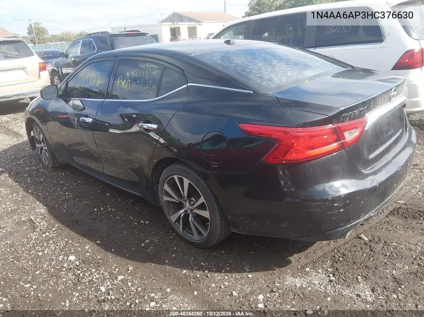2017 NISSAN MAXIMA VIN 1N4AA6AP3HC376630 — фото 3