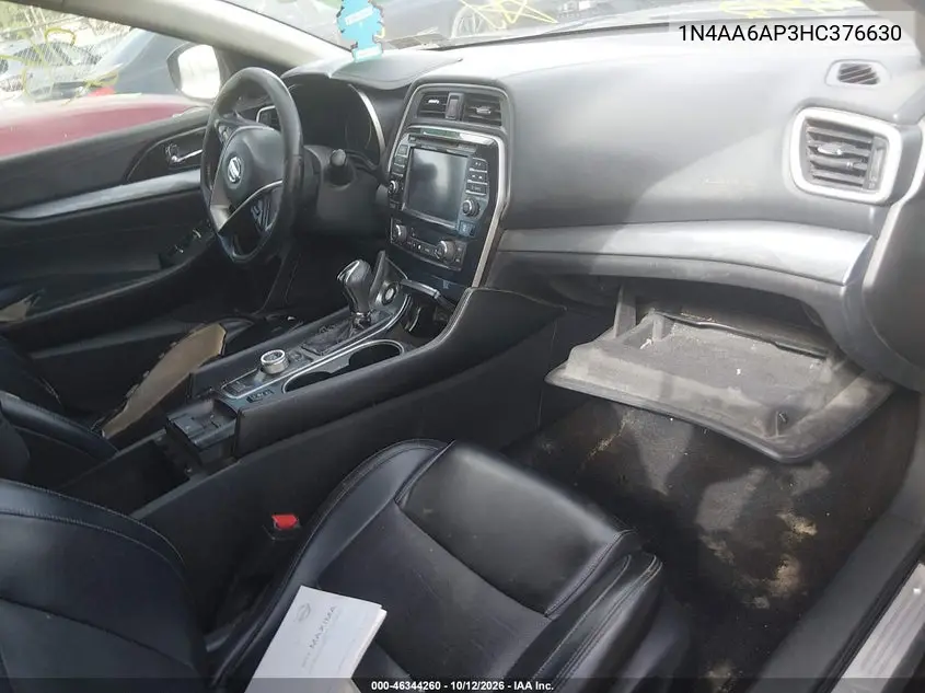 2017 NISSAN MAXIMA VIN 1N4AA6AP3HC376630 — фото 5