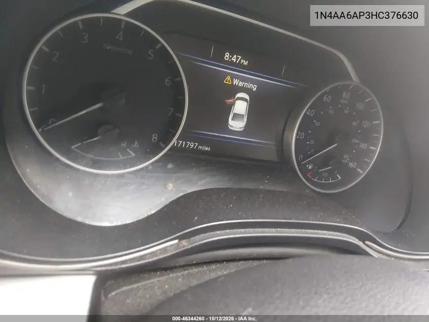 2017 NISSAN MAXIMA VIN 1N4AA6AP3HC376630 — фото 7