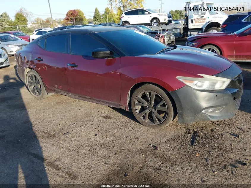 NISSAN MAXIMA 2017, VIN 1N4AA6AP5HC454471