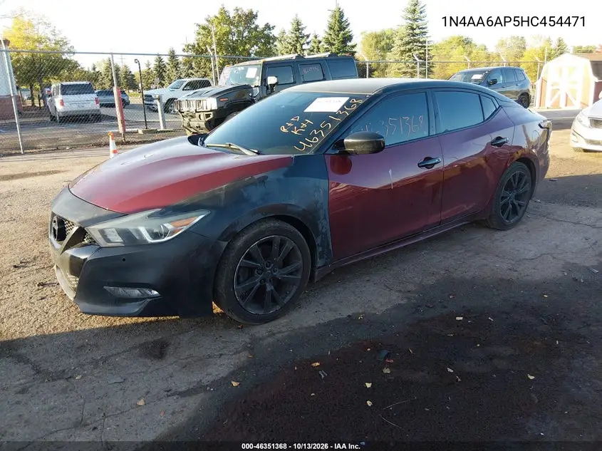 2017 NISSAN MAXIMA VIN 1N4AA6AP5HC454471 — фото 2